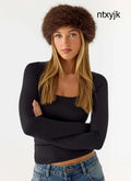 North Pole Faux Fur Headband - Chocolate - Chocolate / One Size - Hair Accessories