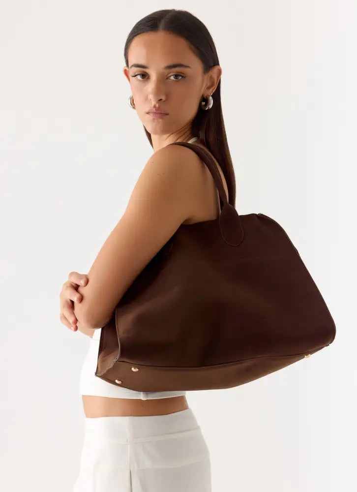 Twilight Drift Faux Suede Bag - Espresso - Espresso / One Size - Bags & Wallets